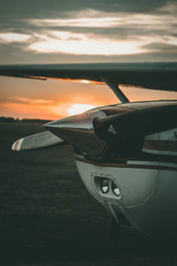 An aircraft propeller which causes flutter.